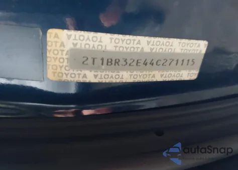 2004 Toyota Corolla Le from USA, damaged, VIN 2T1BR32E44C271115